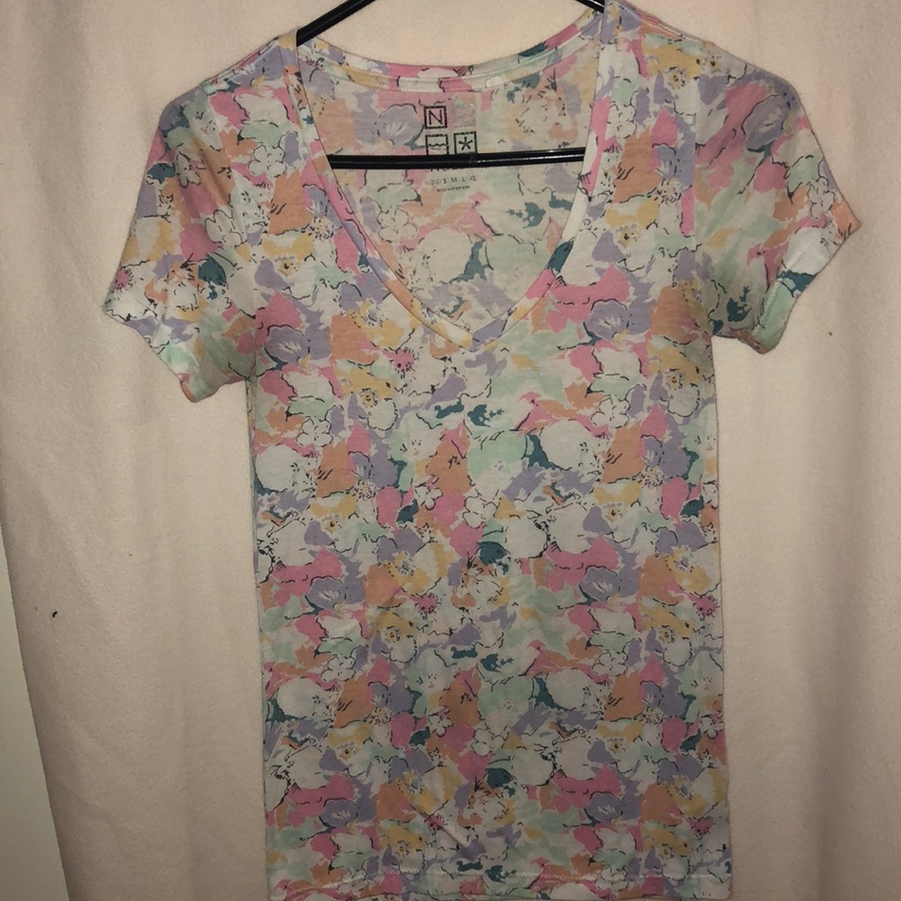 Slightly worn Multi-colored floral top